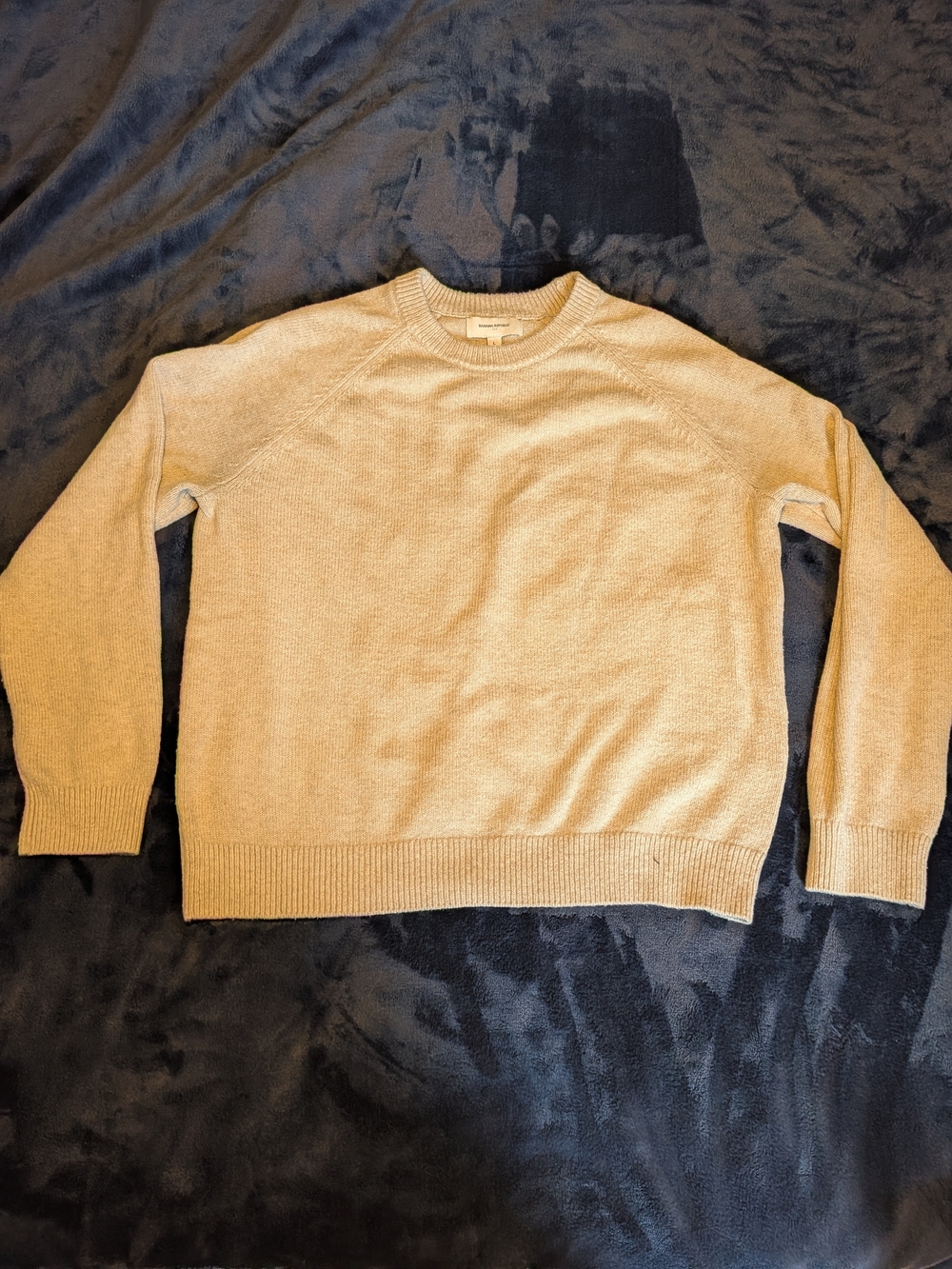 Banana Republic Men's Knit Crew Neck Pullover Sweater Beige Solid L